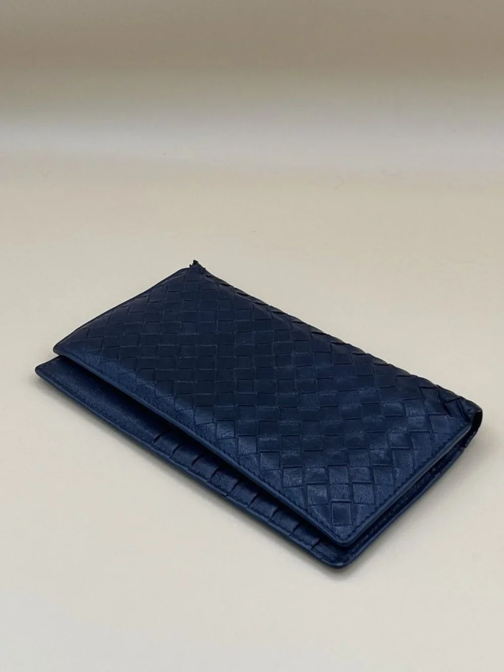Bottega Veneta Black Intrecciato Woven Leather Long Bifold Wallet Originality